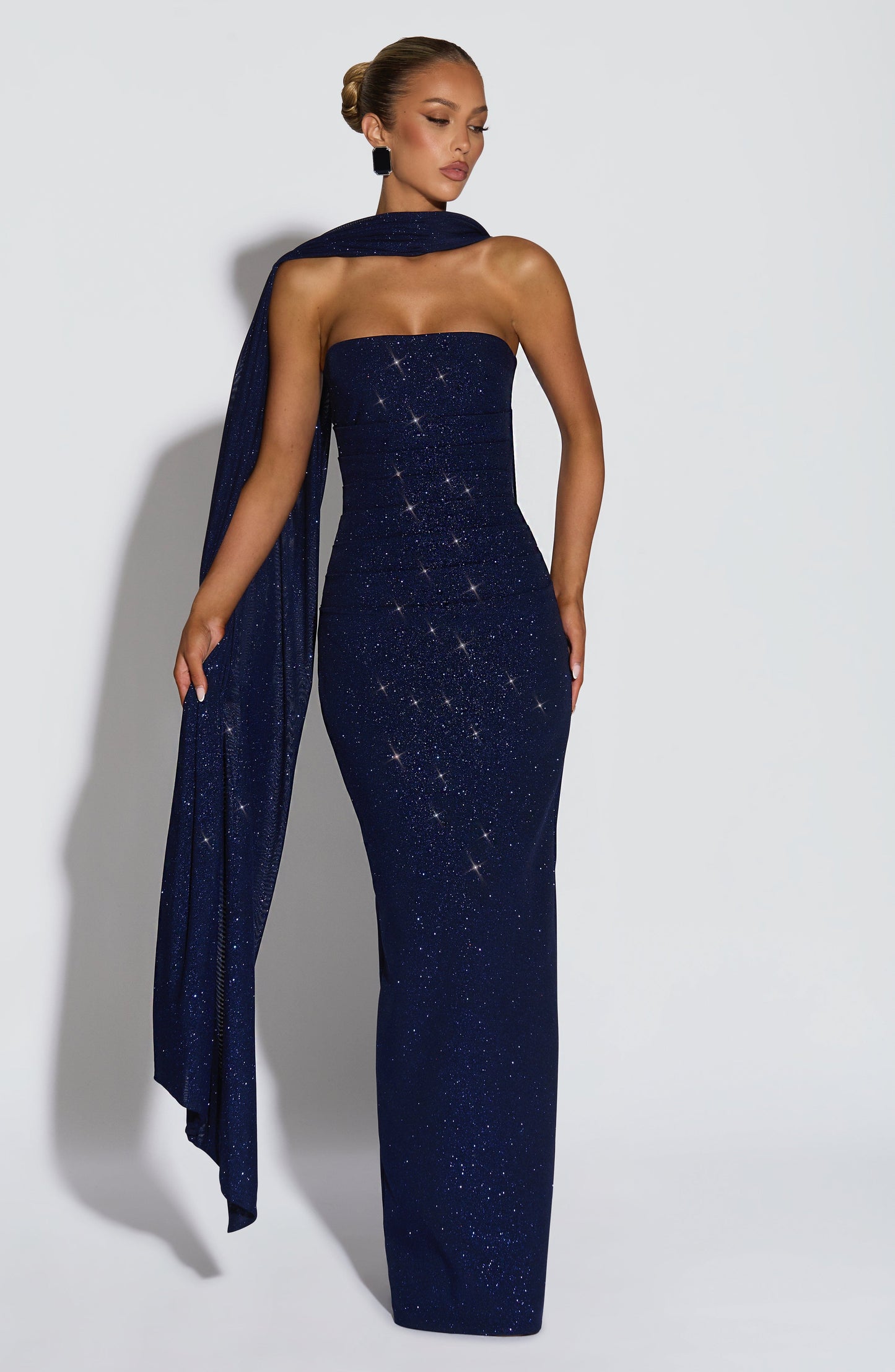 Agnes Shawl - Navy Sparkle