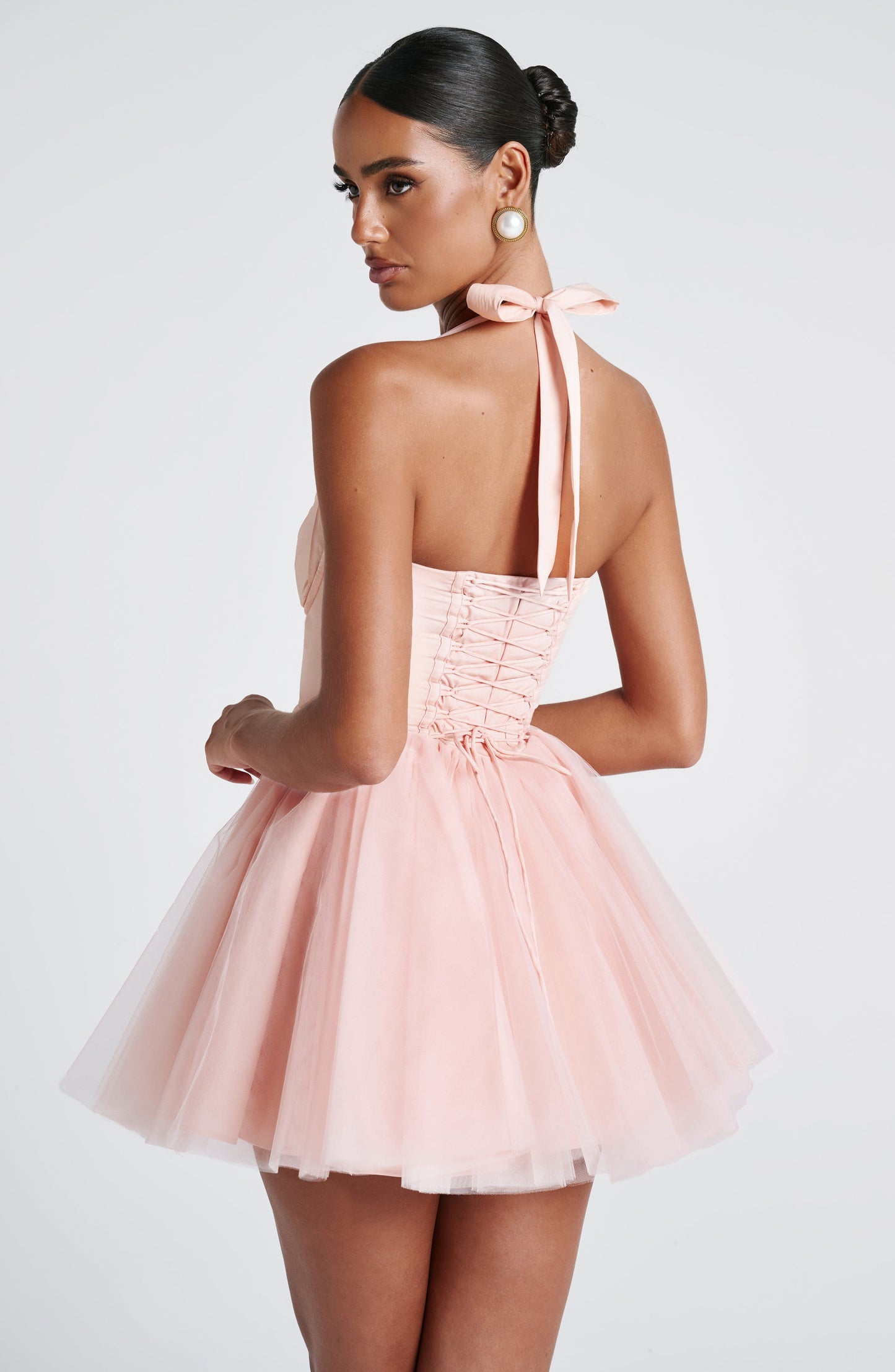 Keely Mini Dress - Soft Peach