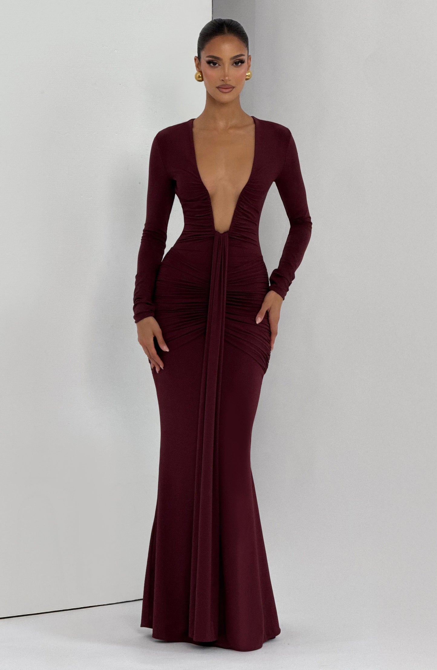 Tara Maxi Dress - Cherry Lacquer